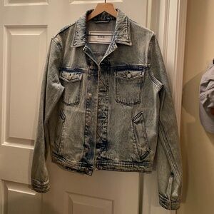 AMI Men's Black Denim Jacket